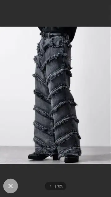 CLEL HardFringeDenimPants 하드 프린지 데님 팬츠 L