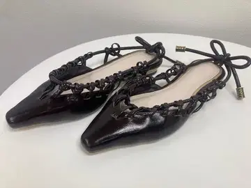 Ameri 아메리빈티지 플랫 샌들 다크 브라운