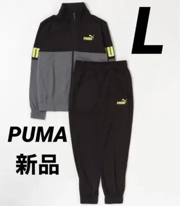 새상품 L 사이즈 PUMA 푸마 남성용 저리 상하의 세트 셋업 블랙