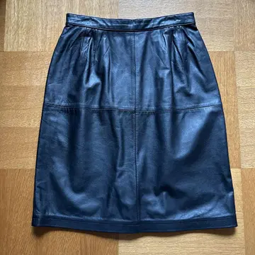 여성용 소가죽 미니 스커트