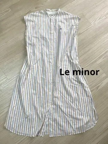 Oent a' ouest Le minor 루미노아 스트라이프 셔츠 원피스
