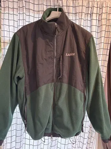 XLARGE 플리스 자켓 그린 블랙