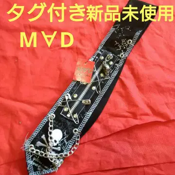 MAD 병약미 펑크 스타일 V 스타일 스컬 디자인 넥타이