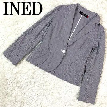 INED 이네드 테일러드 자켓 블루 스트라이프 9 B7894