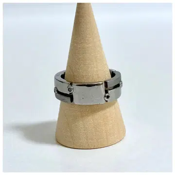SILVER 실버 블랙 다이아 매트 반지
