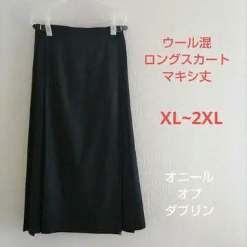 O'NEIL OF DUBLIN 퀼트 스커트 93cm 울 혼방 블랙