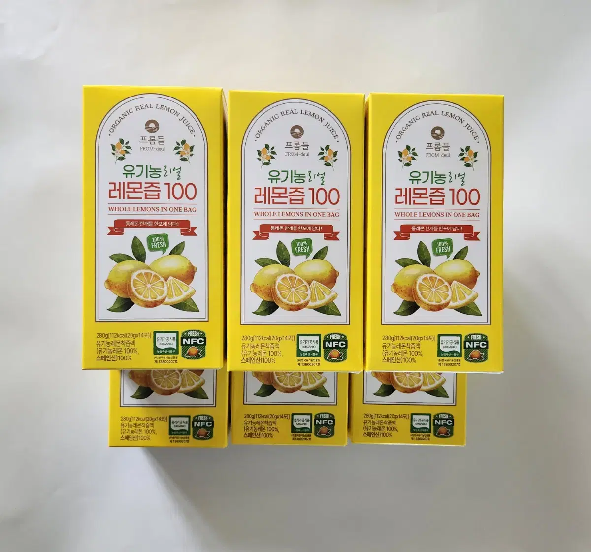 (Free shipping) Organic Real Lemon Juice 100 6 boxes