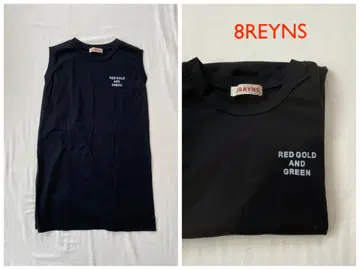 거의 미사용 8REYNS 로고 티셔츠 슬리브리스 롱 티셔츠