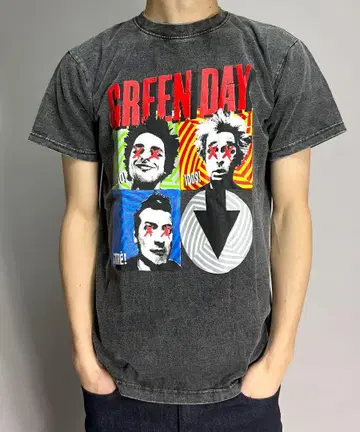 그린 데이 티셔츠 락 밴딩 피그먼트 Green Day