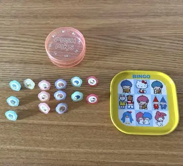 구 로고 산리오 찡 장식 코스터 푸시 핀
