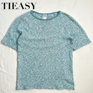 TIEASY 티지 반팔 바스크 셔츠 티셔츠 블루 일본제 5 사이즈