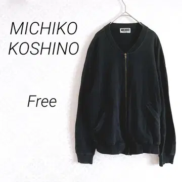 MICHIKO KOSHINO 점퍼 블루종 Free 블랙 백 프린트