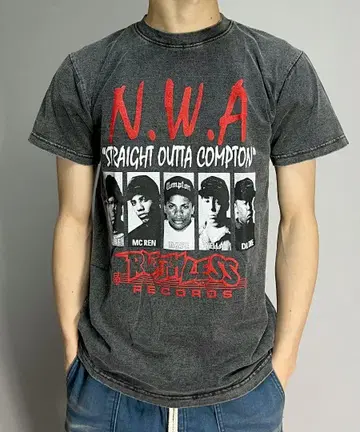 N.W.A 티셔츠 피그먼트 래퍼 랩 힙합