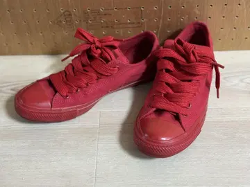 컨버스 올 레드 캔버스 로우 컷 스니커즈 26.5cm