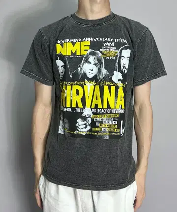 NIRVANA 티셔츠 피그먼트 락 밴딩 닐바나