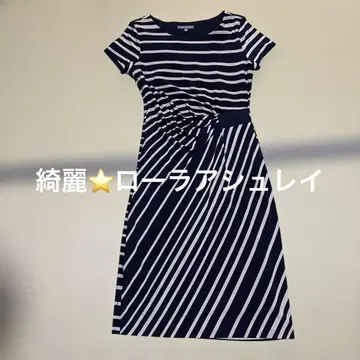 LAURA ASHLEY 스트라이프 반팔 원피스