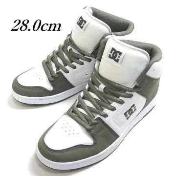 새상품 DC SHOES 만테카 4 하이컷 화이트/올리브 28cm