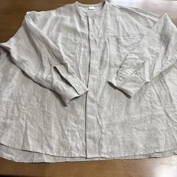 린넨 더블 포켓 와이드 셔츠