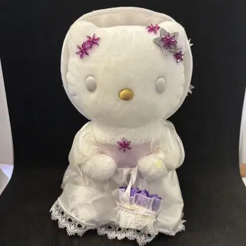 레어 헬로키티 헬로키티 라벤더 따기 자립 봉제 인형