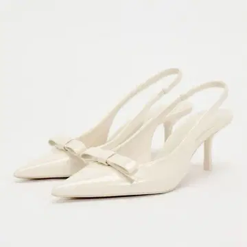 자라 리본 에나멜 피니시 힐 사이즈 39 24.5~25cm