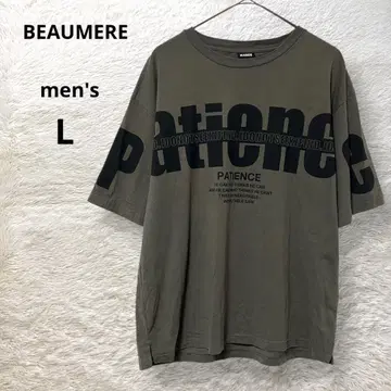 BEAUMERE 남성용 반팔 티셔츠 얇은 소재 코튼 100% L