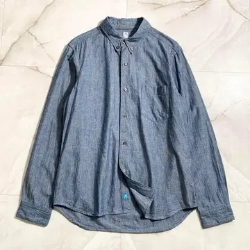 A15799 새상품급 카토 버튼 다운 샴브레이 셔츠 인디고 M