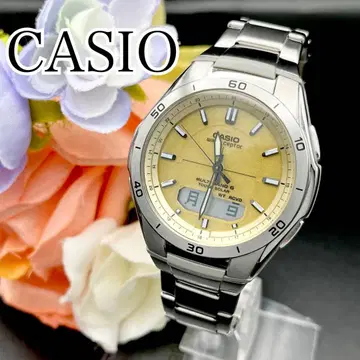 작동 손목시계 CASIO 카시오 전파 솔라 실버 아나로그 D96