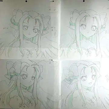 U 피타텐 직필 원화 9장 세트 하야사/애니메이션 셀화/Anime Cel
