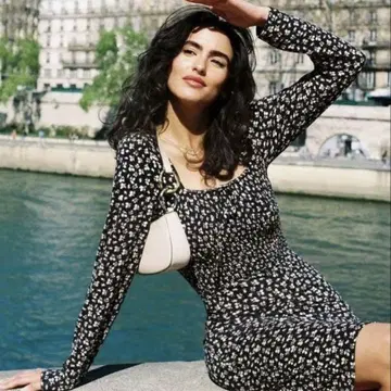 Rouje paris 꽃무늬 타이트 원피스