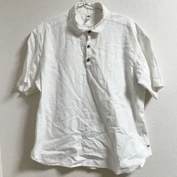 새상품급 45RPM 퓨어 코튼 100% 피케 셔츠 R 자수 2 M 화이트