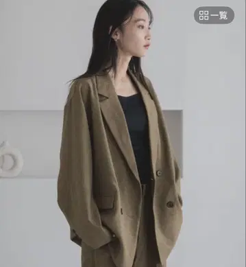 로리즈팜 홉삭 더블 자켓 브라운