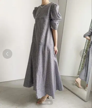 AMERI VINTAGE 깅엄 체크 원피스
