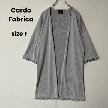 Cardo Fabrica 리브 롱 가디건 플레어 슬리브 그레이 F