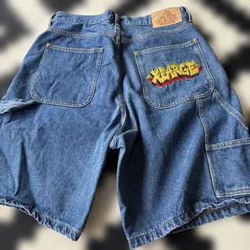 XLARGE 데님 숏 팬츠