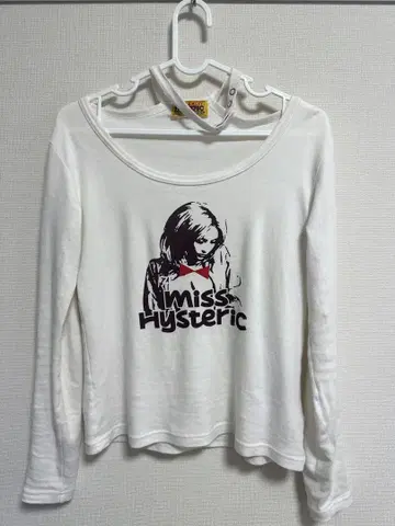 Miss Hysteric 오프숄더 긴팔 상의