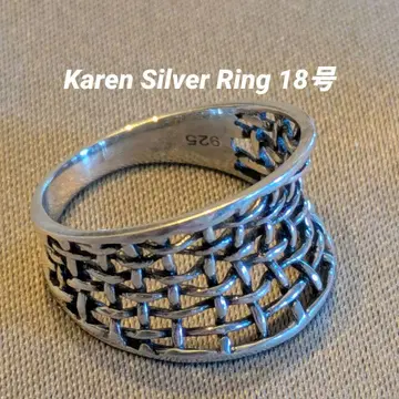 카렌 실버 핸드메이드 실버 반지 뜨개질 디자인 r-104