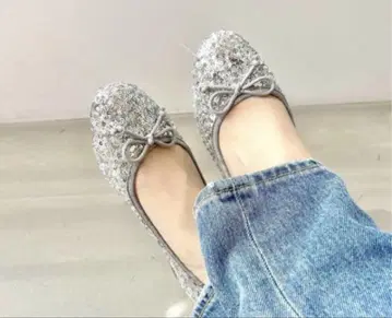 스팽글 발레 슈즈 실버