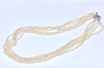 담수 진주 5연 목걸이 초커