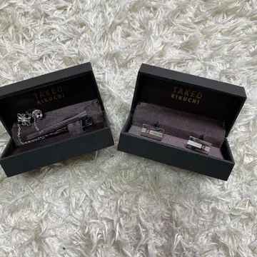 새상품급 TK 다케오 키쿠치 넥타이핀 커프스 단추 세트
