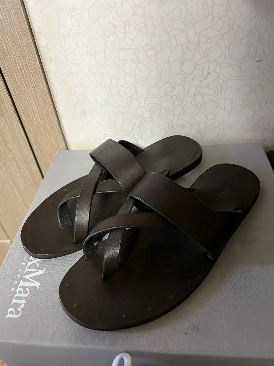 Allsaints Full Leather Mule Sandals, Size 42 (260)