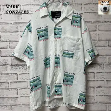 MARK GONZALES 오픈 카라 셔츠 오버 사이즈 올 패턴