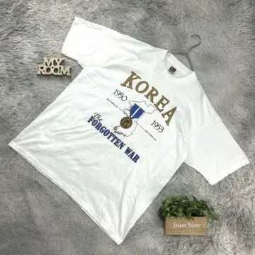 KOREA THE FORGOTTEN WAR 티셔츠 (XL 사이즈) 화이트