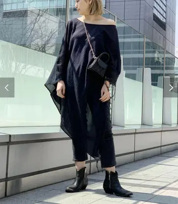 새상품급 APSTUDIO STUDIO SU PARIS 프린지 판초