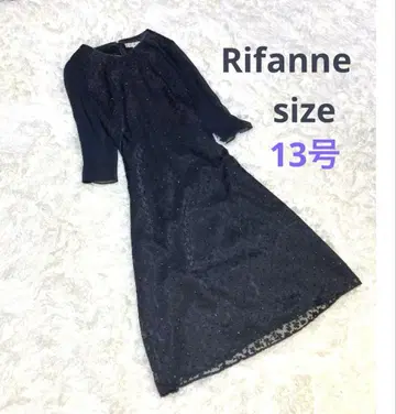 새상품급 도쿄 소와르 Rifanne 시어 원피스 빅 사이즈 레이스 블랙