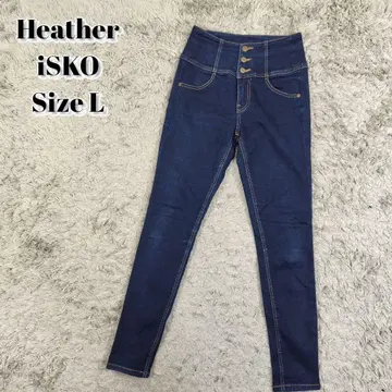 Heather iSKO 하이 웨스트 스키니 데님 팬츠 스트레치