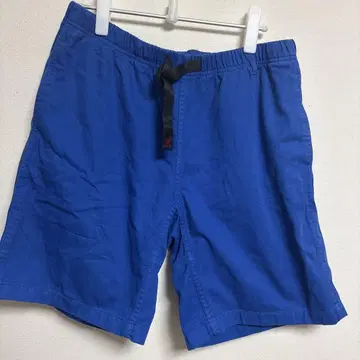 그라미치 파랑 숏 팬츠 백 포켓 부착