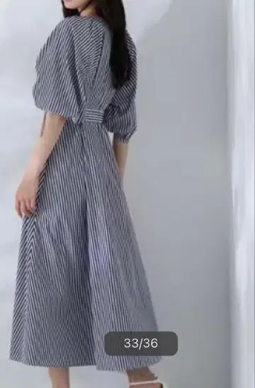 드로스트 슬리브 셔츠 원피스