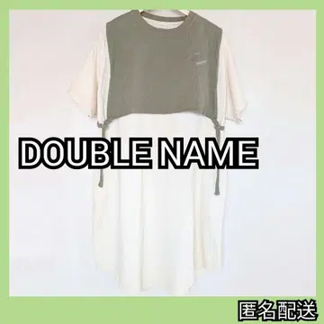 DOUBLE NAME 더블 네임 이소재 도킹 원피스 반팔