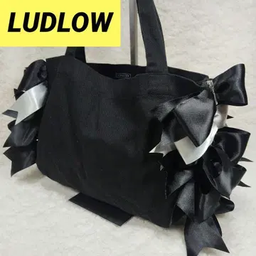 LUDLOW 라드로 토트백 사이드 리본 블랙 여성용