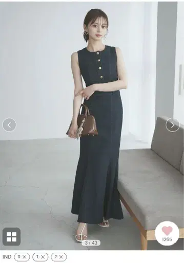 즉각 매진 스나이델 택 포함 새상품 데님 머메이드 원피스 S 사이즈